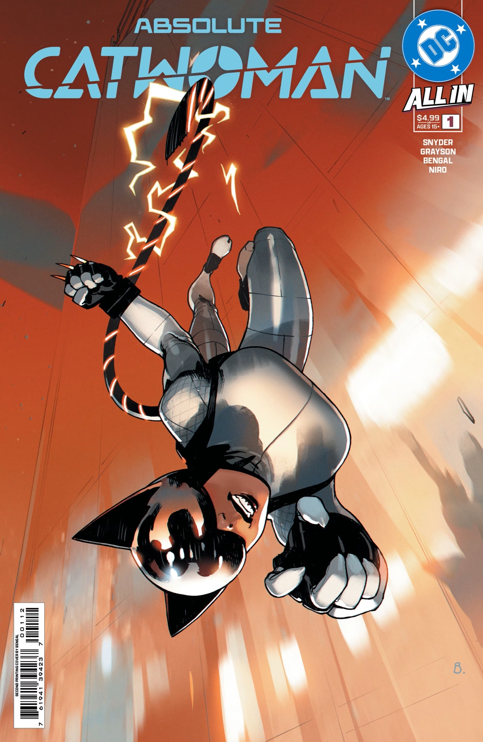 Absolute Catwoman #1 second printing main cover by Bengal